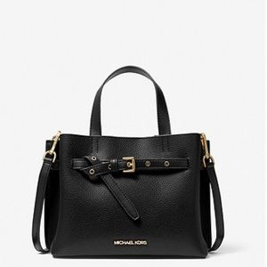 NWOT Michael Kors Black w/Gold Hardware Detachable Crossbody Purse